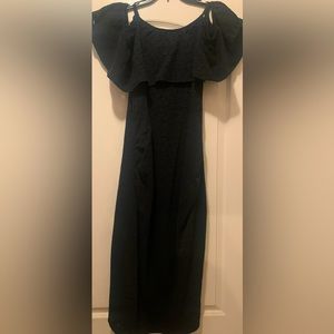 Maternity Off shoulder Lace Black Dress
